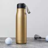 Kuber Industries Pack of 5 Vacuum Insulated Water Bottle | Stainless Steel Water Bottle | Hot & Cold Water Bottle | Leakproof, BPA Free, Rustproof | 550 ML | Brown